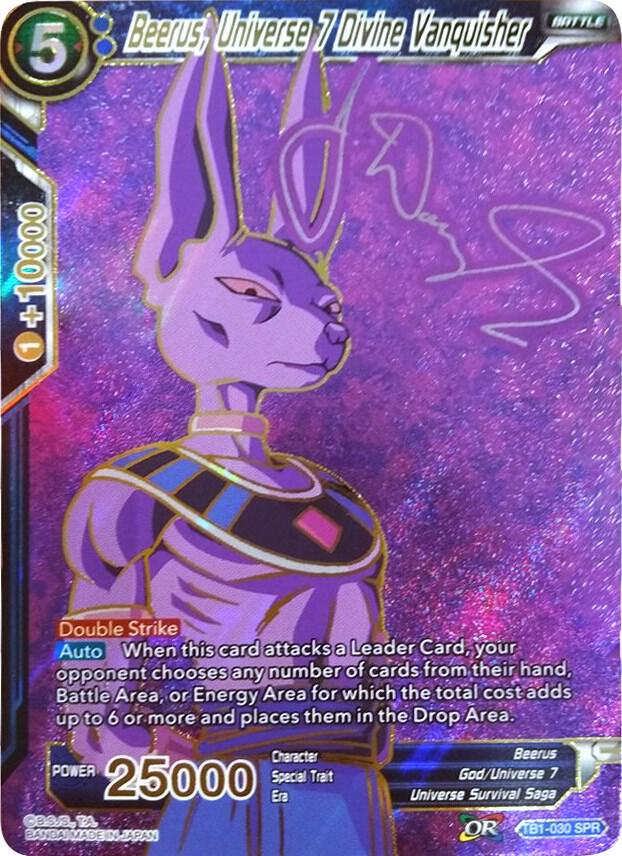 Beerus Universe 7 Divine Vanquisher SPR TB1-030 Tournament of Power Dragonball Super card
