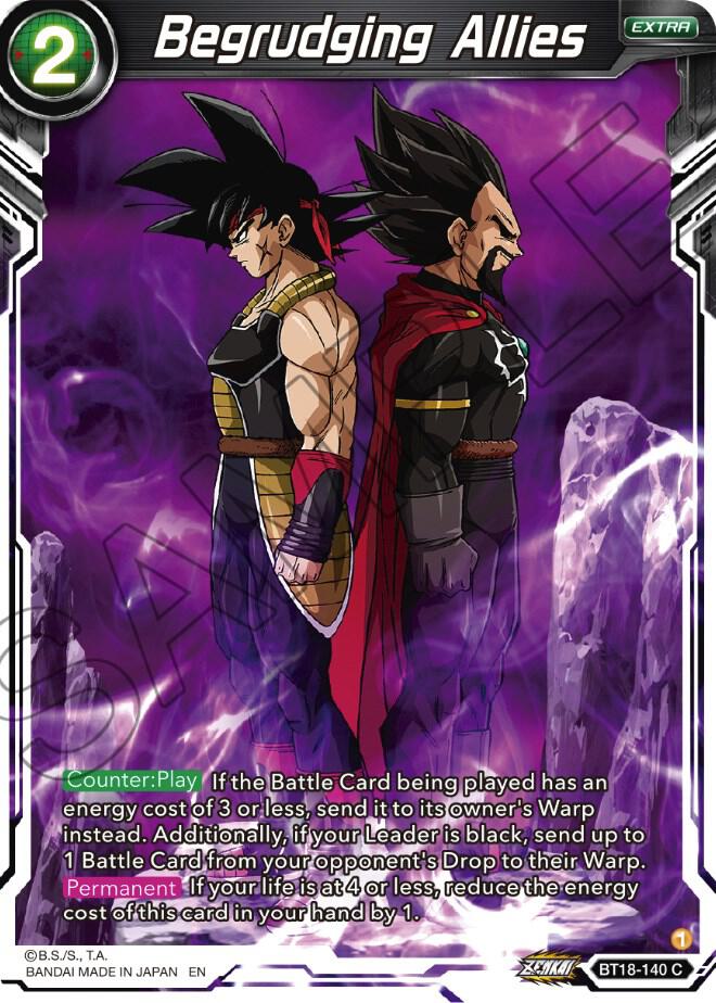 Begrudging Allies Foil BT18-140 Dawn of the Z-Legends Dragonball Super card