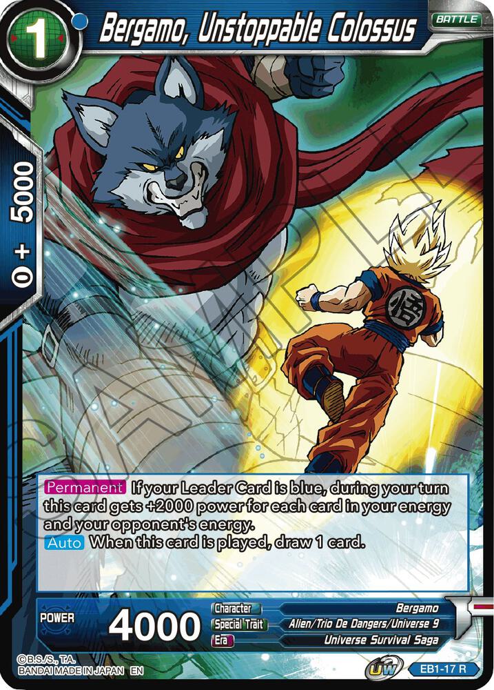 Bergamo Unstoppable Colossus Foil EB1-17 Battle Evolution Booster Dragonball Super card