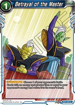 Betrayal of the Master BT7-045 Assault of the Saiyans Dragonball Super card