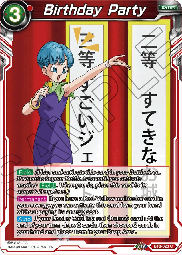 Birthday Party Foil BT8-020 Malicious Machinations Dragonball Super card