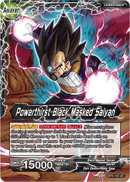 Black Masked Saiyan Powerthirst Black Masked Saiyan Foil BT5-105 Miraculous Revival Dragonball Super card