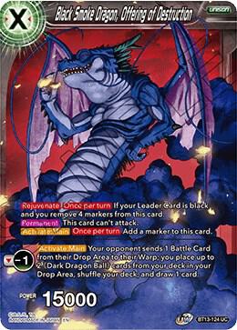 Black Smoke Dragon Offering of Destruction Foil BT13-124 Supreme Rivalry Dragonball Super card