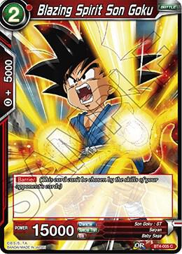 Blazing Spirit Son Goku Foil BT4-005 Colossal Warfare Dragonball Super card