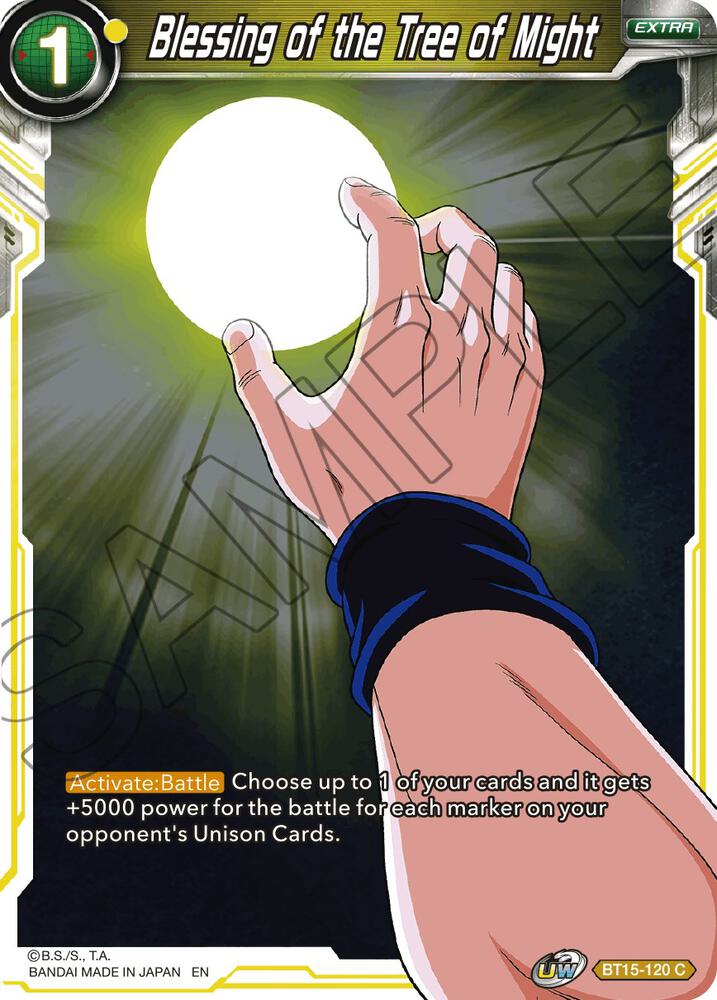 Blessing of the Tree of Might BT15-120 Saiyan Showdown Dragonball Super card