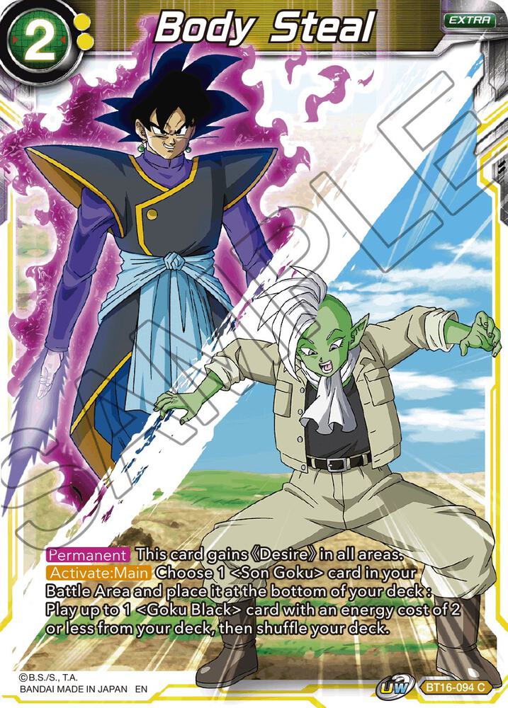 Body Steal BT16-094 Realm of the Gods Dragonball Super card