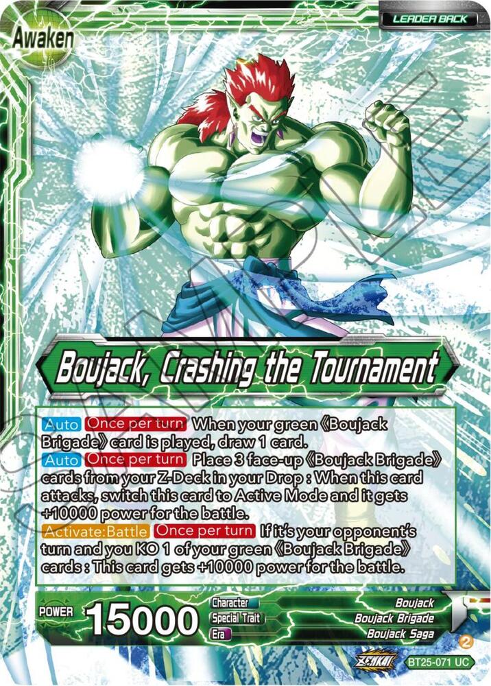 Boujack Brigade Boujack Crashing the Tournament BT25-071 Legend of the Dragon Balls Dragonball Super card