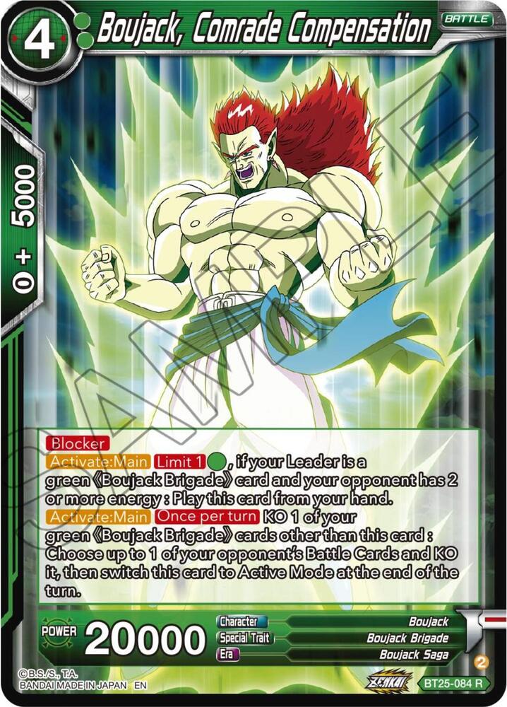 Boujack Comrade Compensation BT25-084 Legend of the Dragon Balls Dragonball Super card