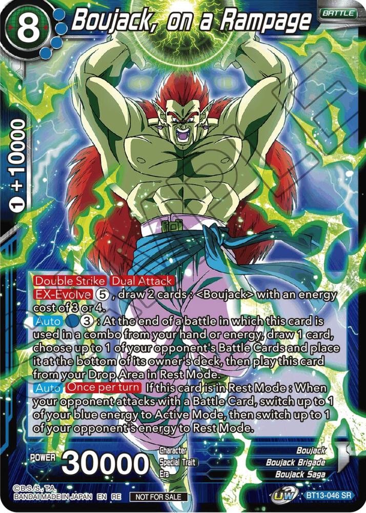 Boujack On a Rampage Championship Selection Pack 2023 Vol2 Silver Foil BT13-046 Tournament Promotion Cards Dragonball Super card