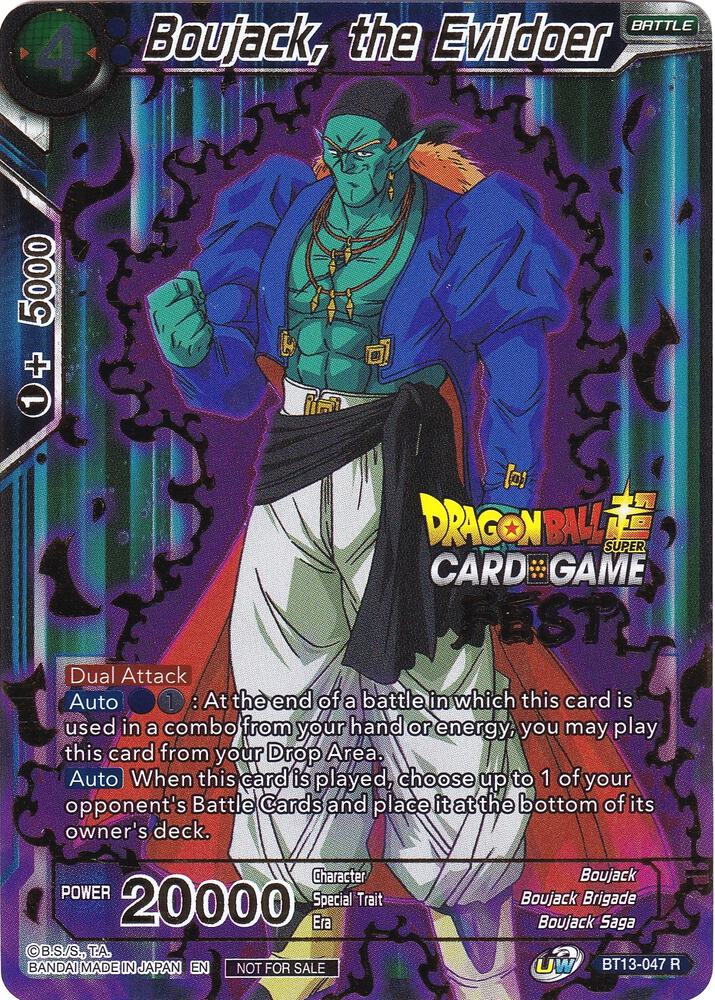 Boujack the Evildoer Card Game Fest 2022 BT13-047 Tournament Promotion Cards Dragonball Super card