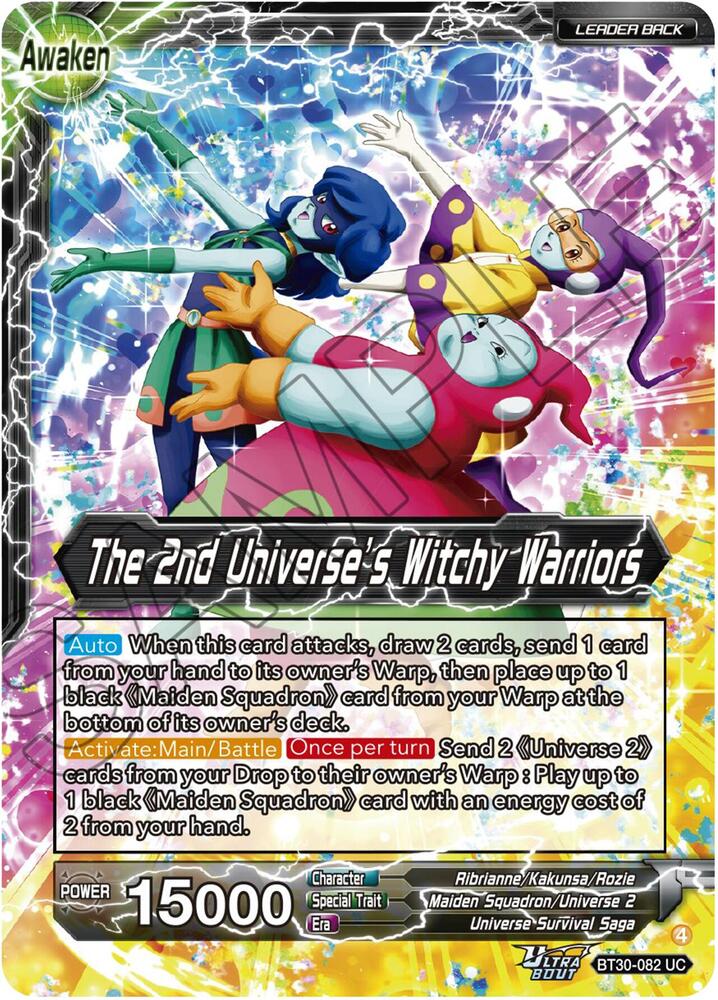 Brianna De Chateau The 2nd Universes Witchy Warriors BT30-082 Three Glorious Fighters Dragonball Super card