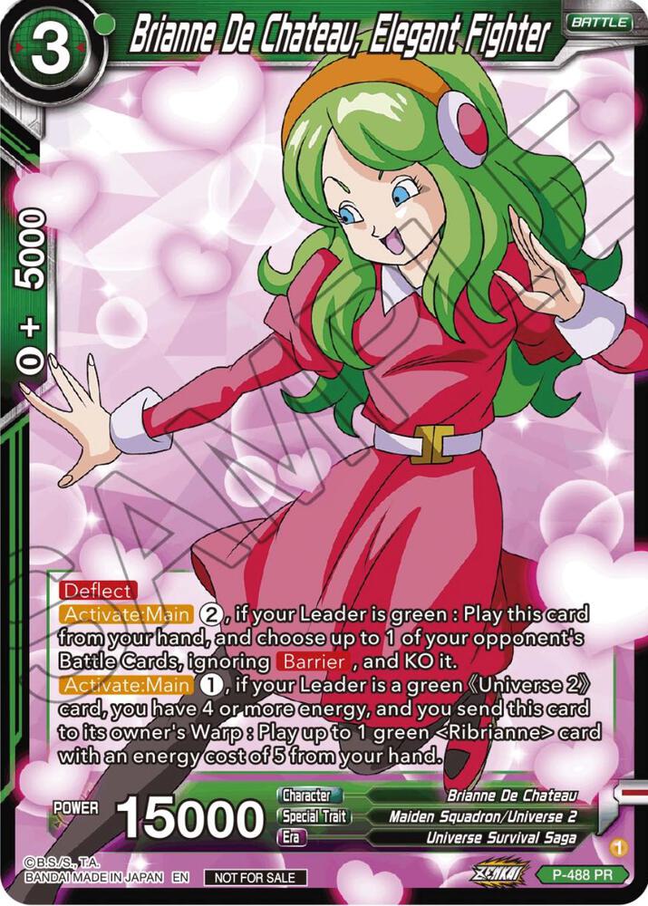Brianne De Chateau Elegant Fighter Zenkai Series Tournament Pack Vol3 P-488 Tournament Promotion Cards Dragonball Super card