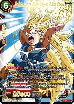 Broken Limits Super Saiyan 3 Son Goku SD2-02 Cross Worlds Dragonball Super card