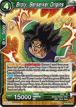 Broly Berserker Origins BT6-062 Destroyer Kings Dragonball Super card