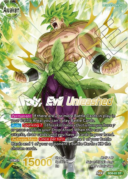 Broly Broly Evil Unleashed SD8-01 Destroyer Kings Dragonball Super card