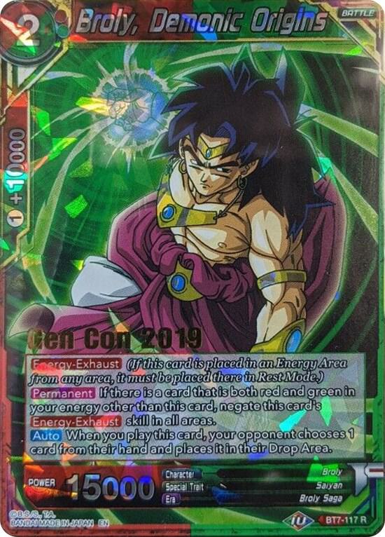 Broly Demonic Origins Gen Con 2019 BT7-117 Promotion Cards Dragonball Super card