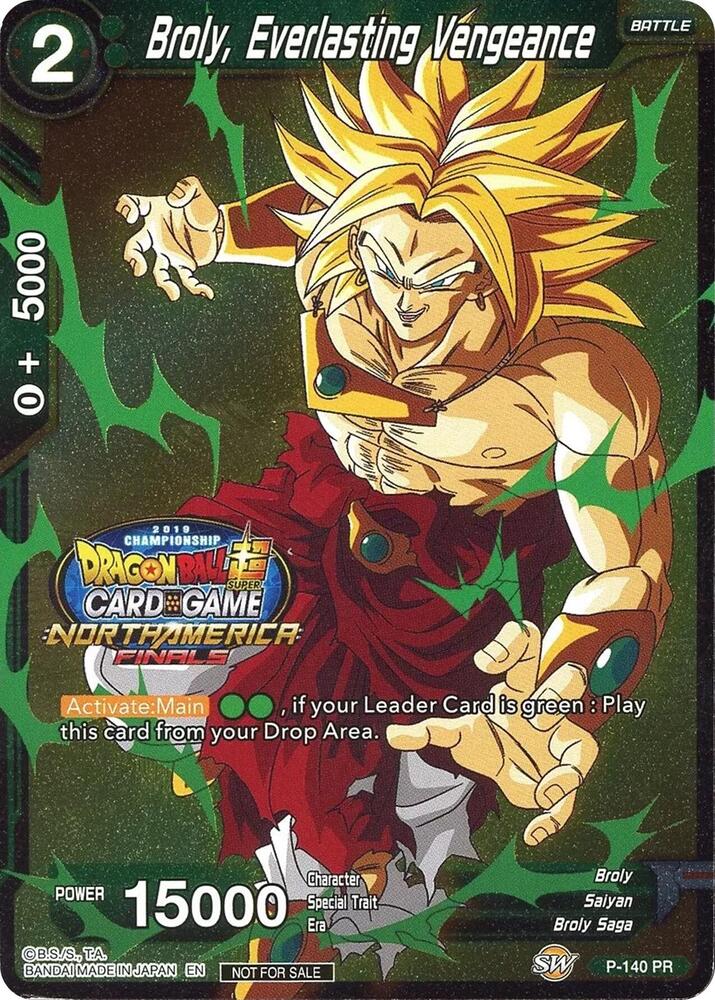 Broly Everlasting Vengeance Championship Final 2019 P-140 Tournament Promotion Cards Dragonball Super card