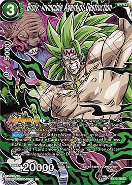 Broly Invincible Agent of Destruction Foil EX13-18 Special Anniversary Set 2020 Dragonball Super card