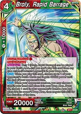 Broly Rapid Barrage Foil BT7-116 Assault of the Saiyans Dragonball Super card