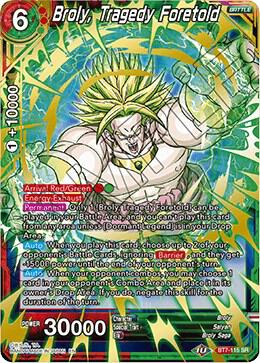 Broly Tragedy Foretold BT7-115 Assault of the Saiyans Dragonball Super card