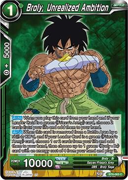 Broly Unrealized Ambition Foil BT6-063 Destroyer Kings Dragonball Super card