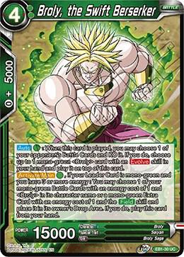 Broly the Swift Berserker Foil EB1-30 Battle Evolution Booster Dragonball Super card