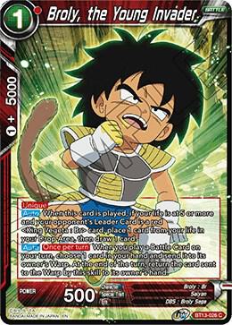 Broly the Young Invader Foil BT13-026 Supreme Rivalry Dragonball Super card