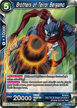 Brothers of Terror Bergamo TB1-036 Tournament of Power Dragonball Super card