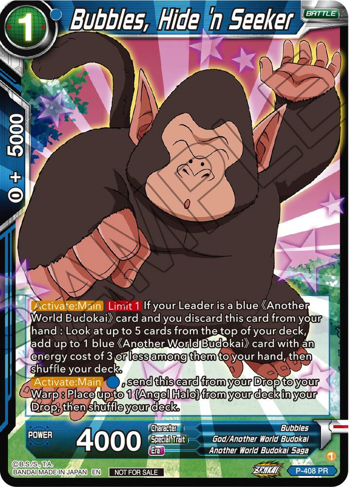 Bubbles Hide n Seeker Zenkai Series Tournament Pack Vol1 P-408 Tournament Promotion Cards Dragonball Super card