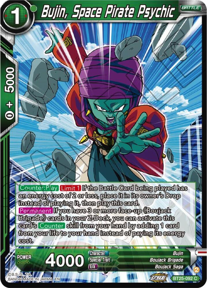 Bujin Space Pirate Psychic BT25-092 Legend of the Dragon Balls Dragonball Super card