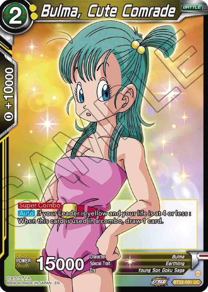 Bulma Cute Comrade Foil BT22-091 Critical Blow Dragonball Super card
