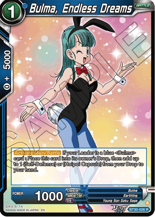Bulma Endless Dreams BT30-026 Three Glorious Fighters Dragonball Super card