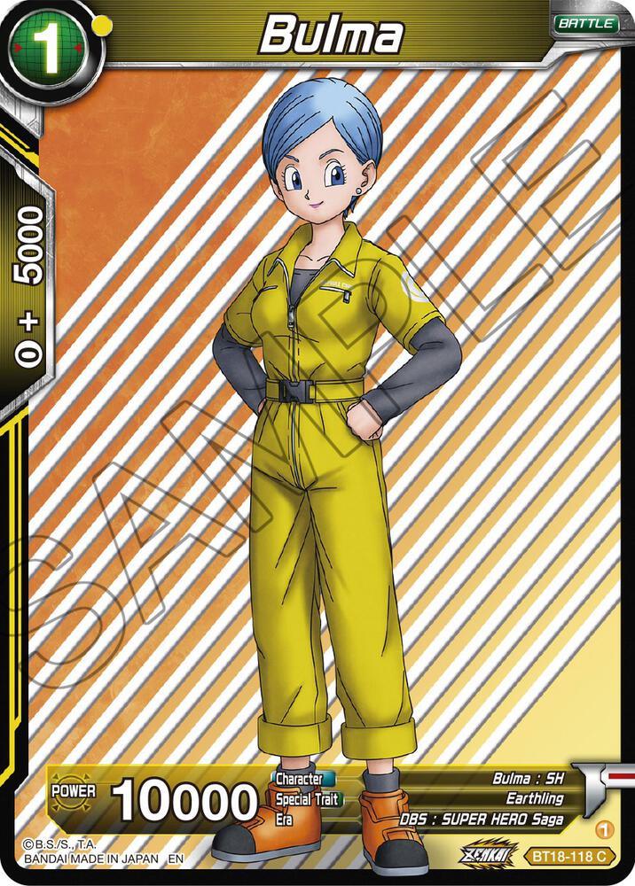 Bulma Foil BT18-118 Dawn of the Z-Legends Dragonball Super card