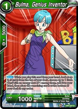 Bulma Genius Inventor DB1-047 Draft Box 04 - Dragon Brawl Dragonball Super card