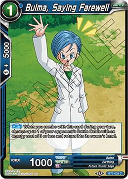 Bulma Saying Farewell Foil BT7-033 Assault of the Saiyans Dragonball Super card