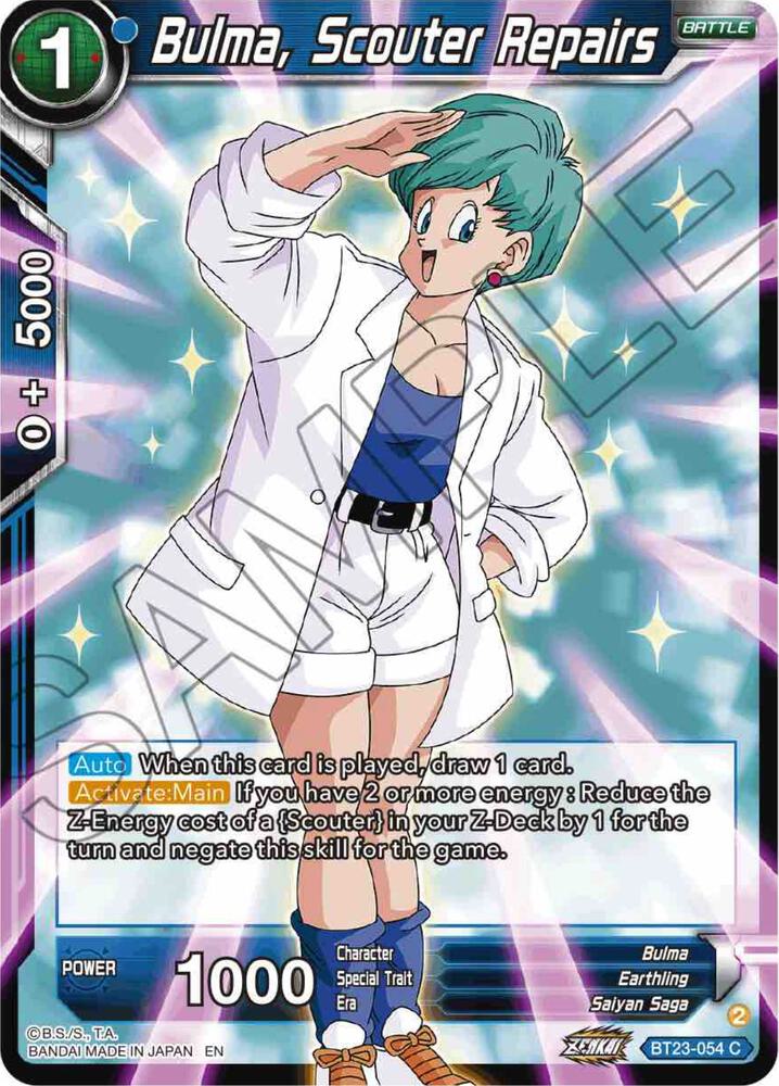 Bulma Scouter Repairs Foil BT23-054 Perfect Combination Dragonball Super card
