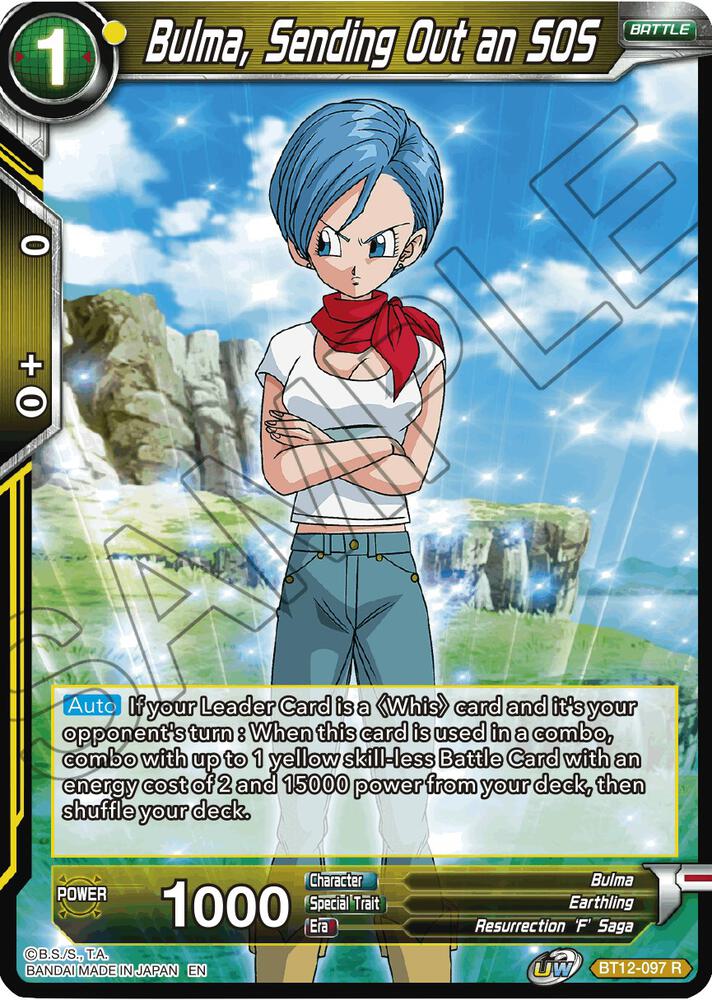 Bulma Sending Out an SOS BT12-097 Vicious Rejuvenation Dragonball Super card