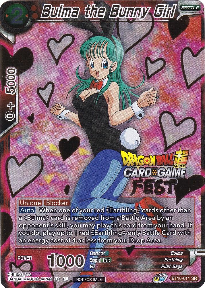 Bulma the Bunny Girl Card Game Fest 2022 BT10-011 Tournament Promotion Cards Dragonball Super card