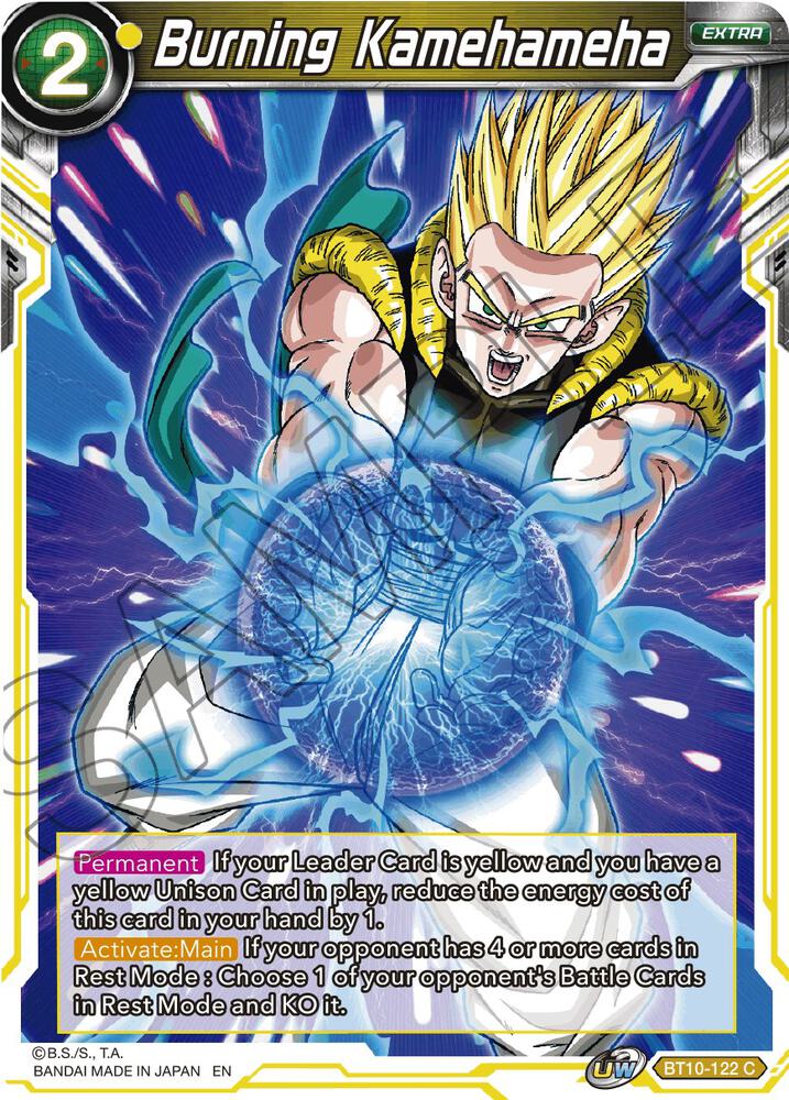 Burning Kamehameha Foil BT10-122 Rise of the Unison Warrior Dragonball Super card