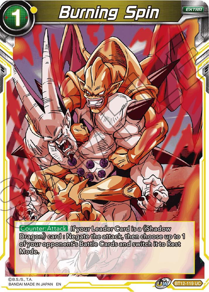 Burning Spin Foil BT12-119 Vicious Rejuvenation Dragonball Super card