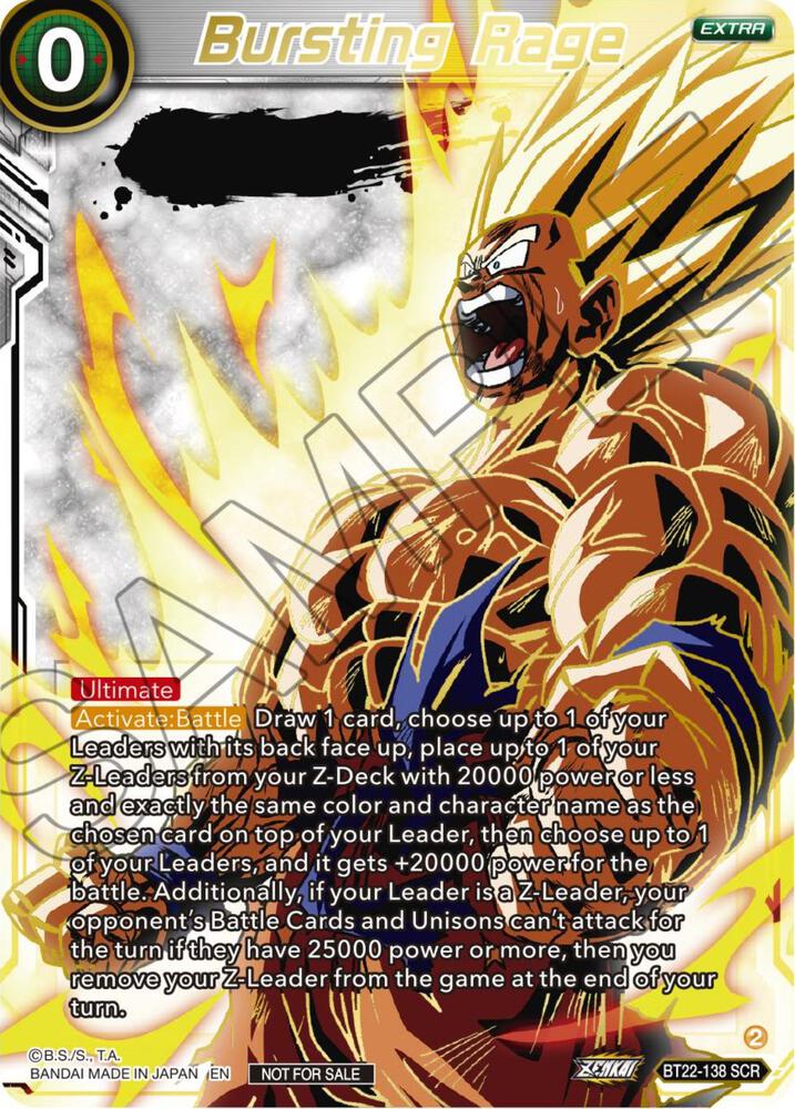 Bursting Rage Serial Numbered BT22-138 Tournament Promotion Cards Dragonball Super card
