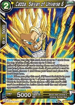 Cabba Saiyan of Universe 6 XD1-06 Assault of the Saiyans Dragonball Super card