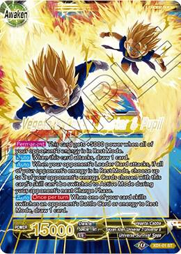 Cabba Vegeta and Cabba Master and Pupil XD1-01 Assault of the Saiyans Dragonball Super card