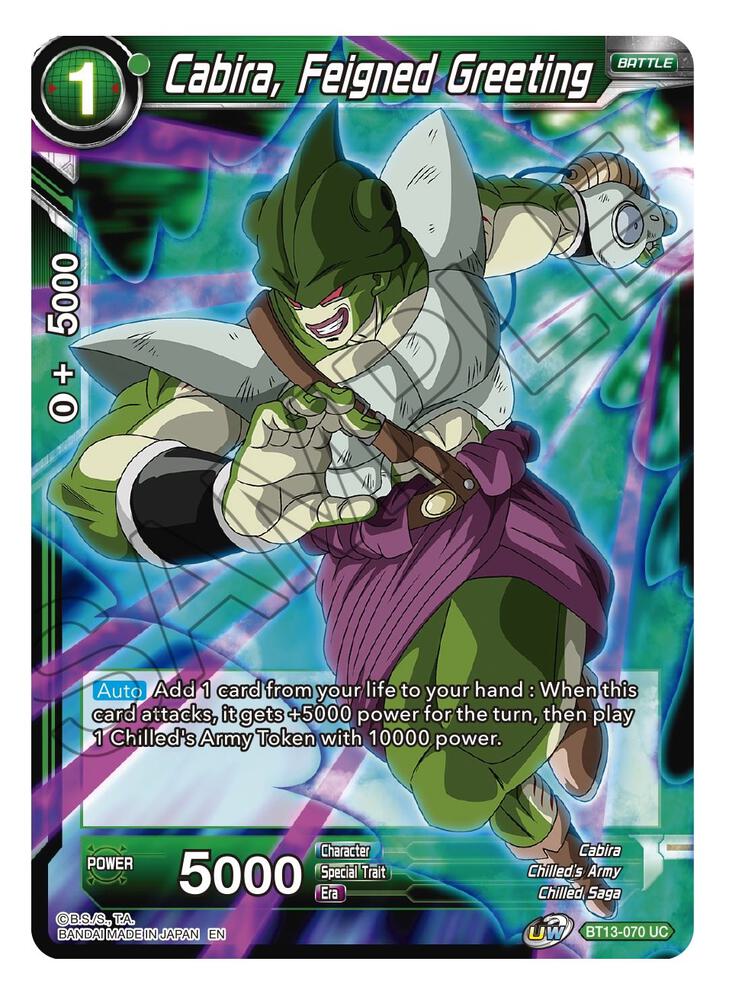 Cabira Feigned Greeting Foil BT13-070 Supreme Rivalry Dragonball Super card