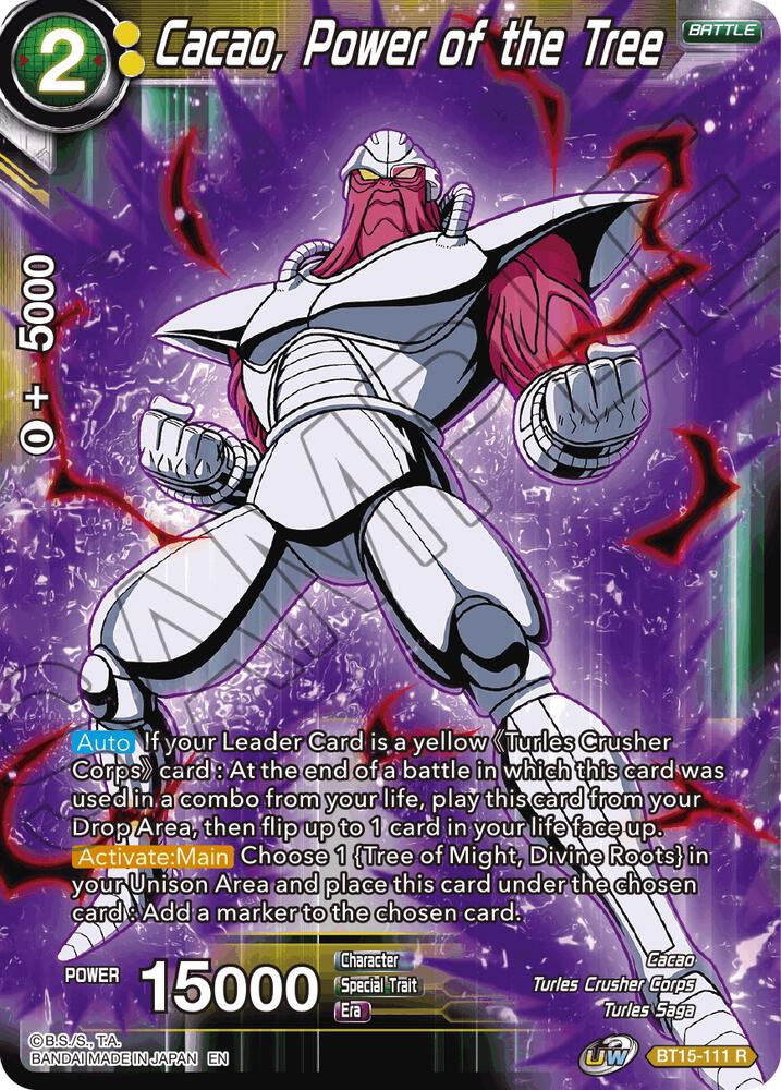 Cacao Power of the Tree BT15-111 Saiyan Showdown Dragonball Super card