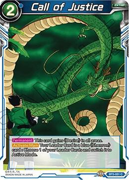 Call of Justice Foil BT5-051 Miraculous Revival Dragonball Super card