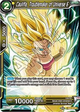 Caulifla Troublemaker of Universe 6 Foil XD1-07 Assault of the Saiyans Dragonball Super card