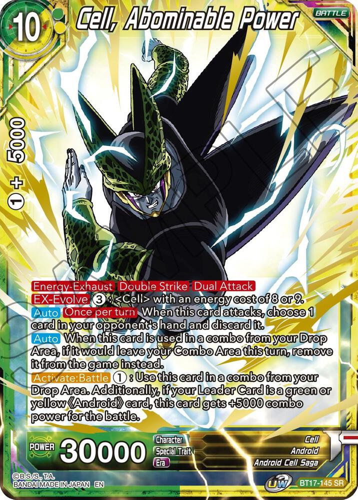 Cell Abominable Power BT17-145 Ultimate Squad Dragonball Super card