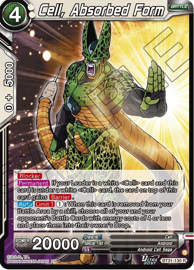Cell Absorbed Form BT31-130 Impact Beyond Dimensions Dragonball Super card