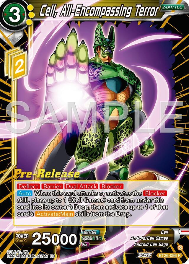 Cell All Encompassing Terror BT26-096 Ultimate Advent Pre-Release Cards Dragonball Super card
